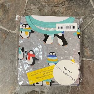 Little Sleepies Gray Penguin Pajama Set